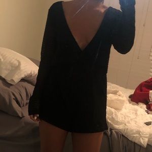 MinkPink Brand: Long sleeve black romper